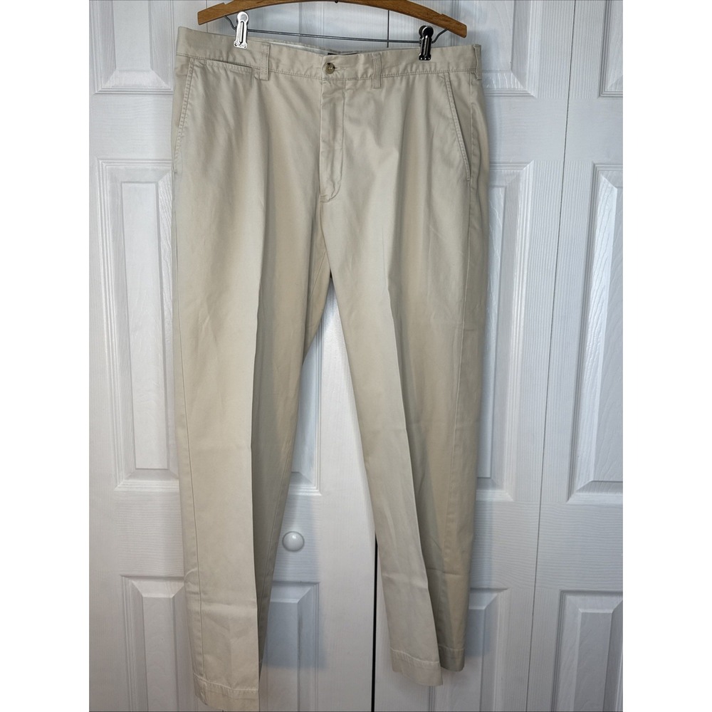 Polo Ralph Lauren‎ Pants Mens 36x32 Beige prestin pleated Front Cotton Casual